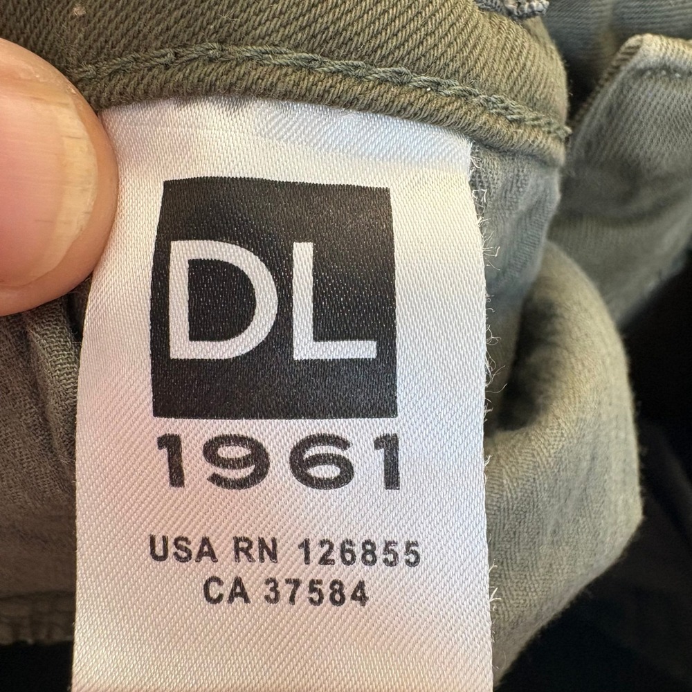DL1961 Women Olive Green Slouchy Skinny Pants Size 24 (Typical Size 00) - Picture 9 of 12